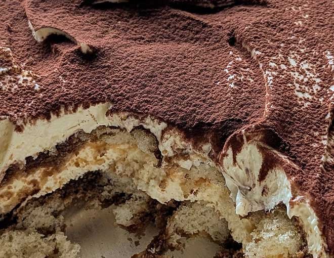 Postre de chocolate de autor